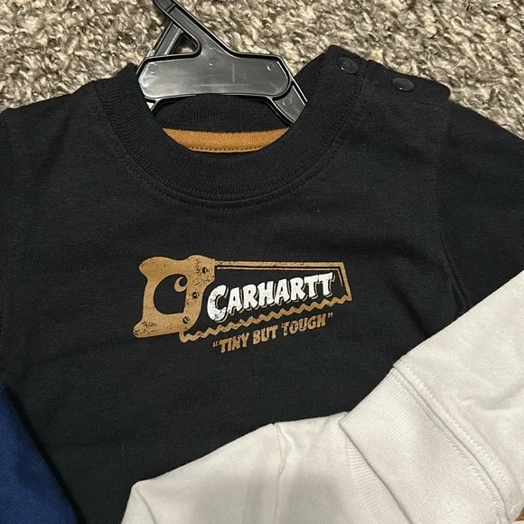 Carhartt Baby Onesies - Gray-Blue, Black, White NWT - Picture 3 of 4
